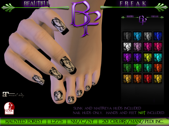 BF haunted forest nails - goth 20 poster